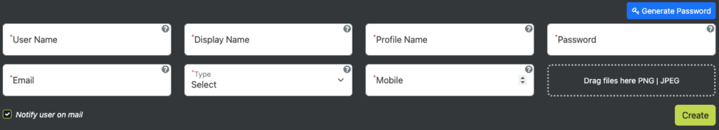 create user